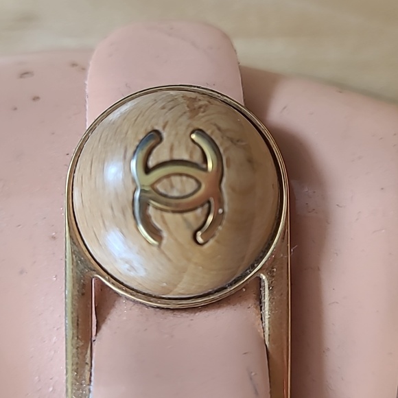 Authentic chanel wooden heel sandal size 8 - Picture 9 of 11